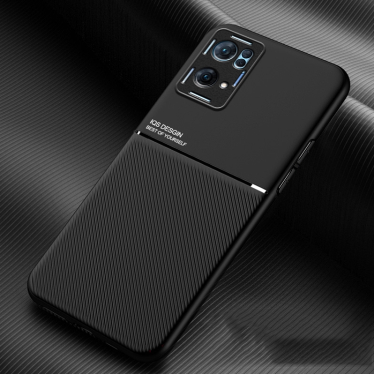 

For OPPO Reno7 Pro 5G Classic Tilt Magnetic PC + TPU Phone Case(Black)