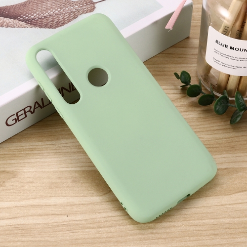 

For Motorola G8 Plus Solid Color Liquid Silicone Shockproof Coverage Case(Green)