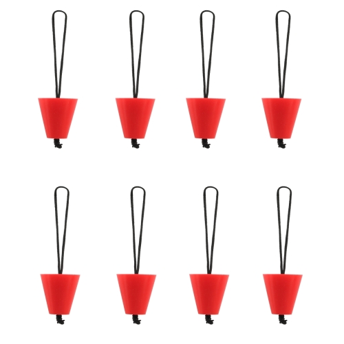 

A6704 8 in 1 Red Kayak Silicone Drain Hole Plug