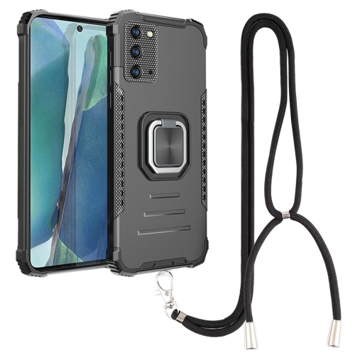 

For Samsung Galaxy Note20 Lanyard Aluminum TPU Case(Black)