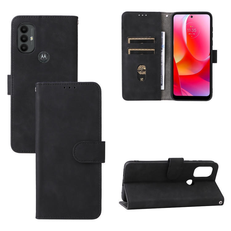 

For Motorola Moto G Power 2022 Skin Feel Magnetic Horizontal Flip Leather Phone Case(Black)