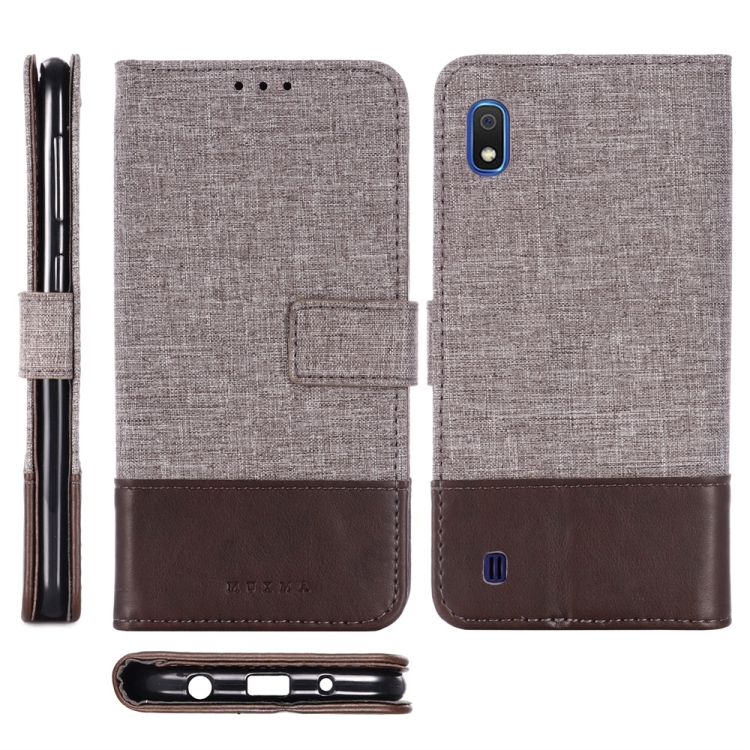 

For Galaxy A10 MUMXA MX102 Horizontal Flip Canvas Stitching Leather Case with Holder & Card Slots & Wallet(Brown)