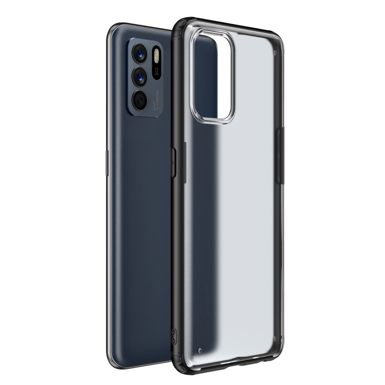 

For OPPO Reno6 Z Armor PC + TPU Shockproof Phone Case(Black)