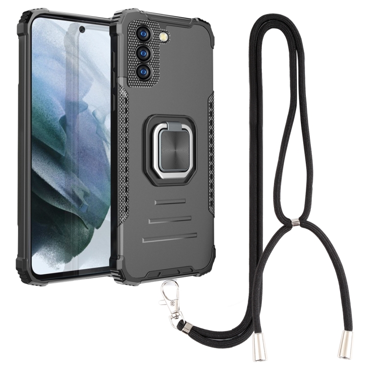 

For Xiaomi Redmi K40 / K40 Pro / K40 Pro+ Aluminum Alloy + TPU Phone Case with Lanyard(Black)