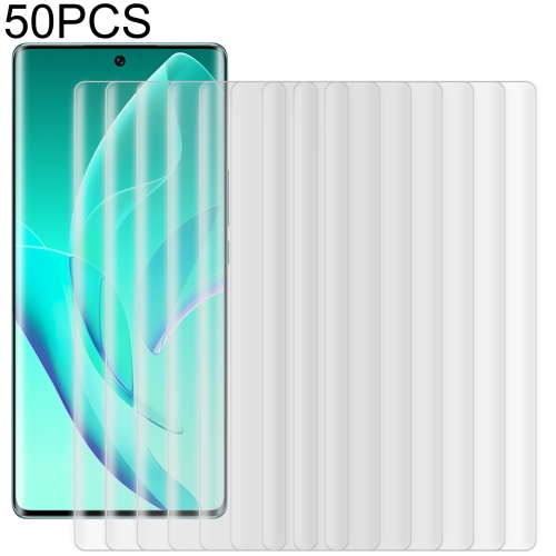 

50 PCS 3D Curved Silk-screen PET Full Coverage Protective Film For Honor 60(Transparent)