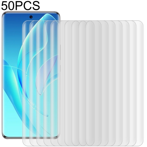 

50 PCS 3D Curved Silk-screen PET Full Coverage Protective Film For Honor 60 Pro(Transparent)