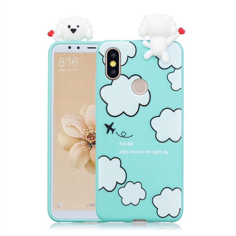

For Xiaomi Redmi 6 Pro Shockproof Cartoon TPU Protective Case(Clouds)