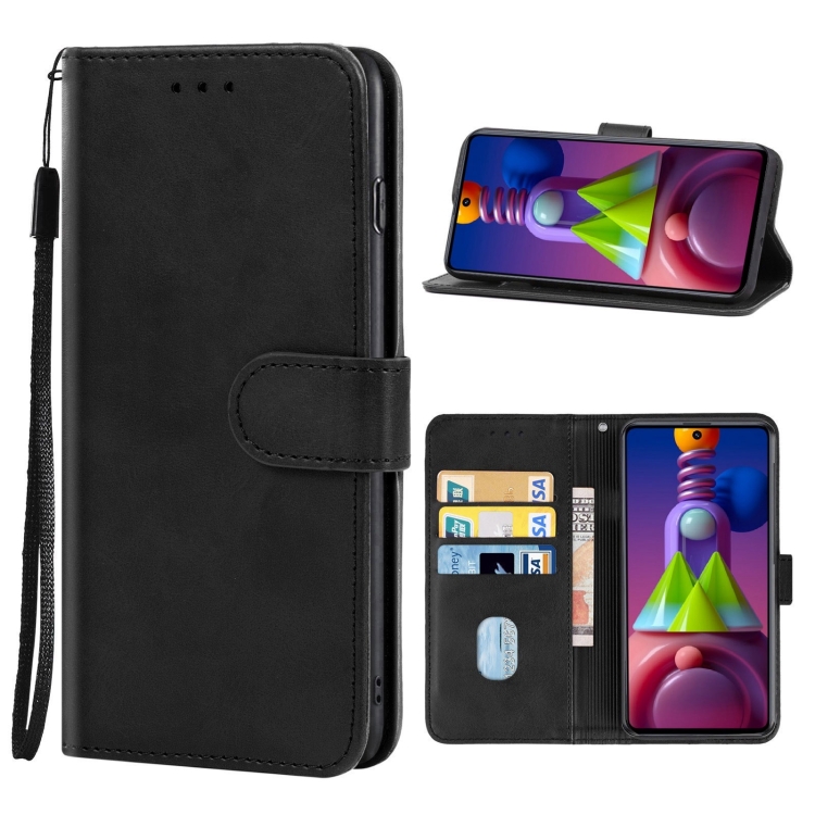 

Leather Phone Case For Samsung Galaxy M51 EU Version(Black)