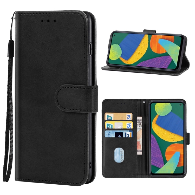 

Leather Phone Case For Samsung Galaxy F52 5G(Black)