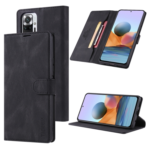 

For Xiaomi Mi 11T / 11T Pro TAOKKIM Calf Texture Leather Phone Case(Black)