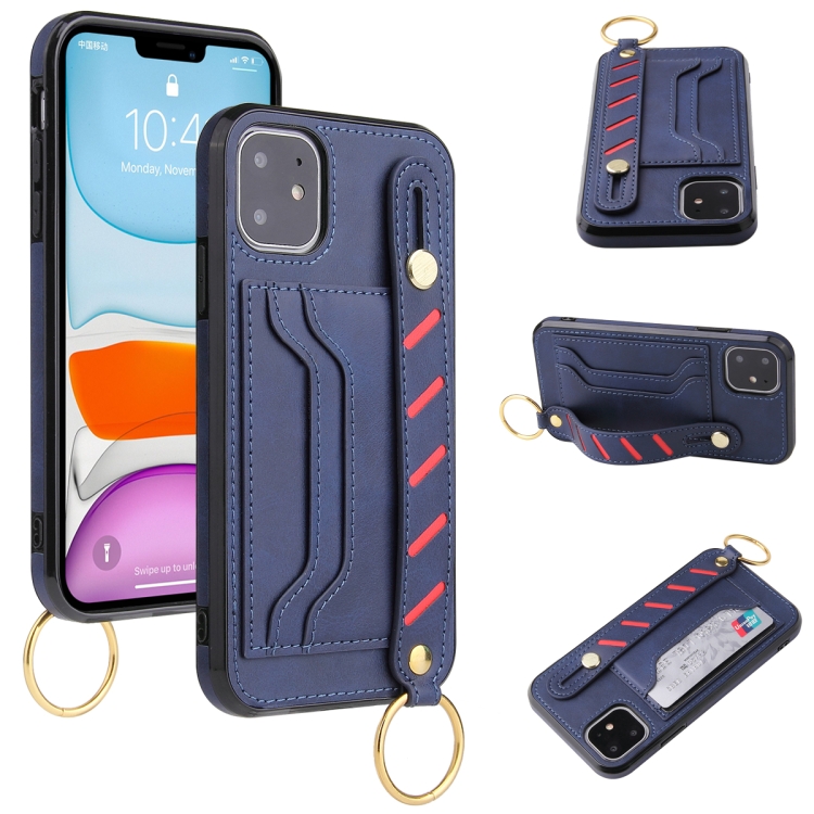 

Wristband Wallet Leather Phone Case For iPhone 11 Pro(Blue)