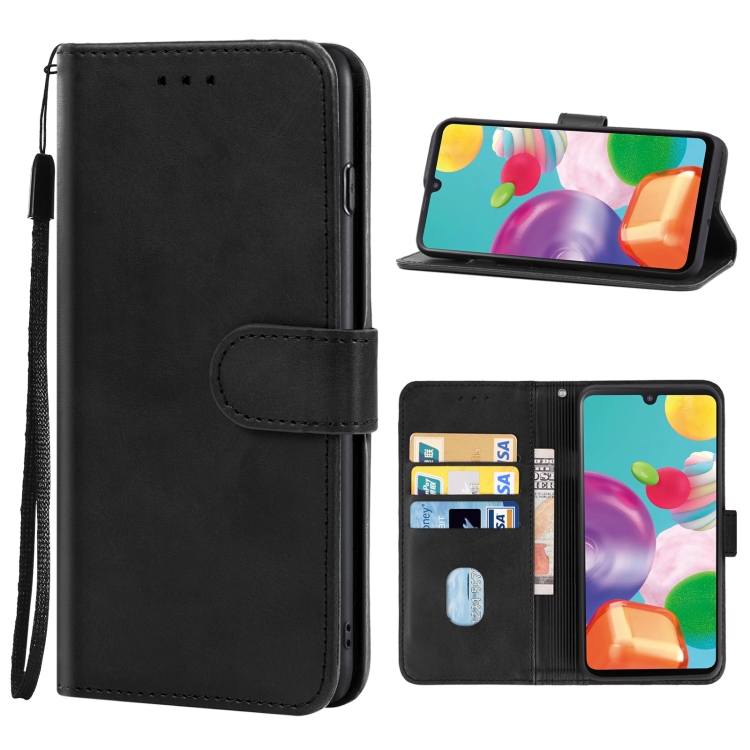 

Leather Phone Case For Samsung Galaxy A41 SC-41A(Black)