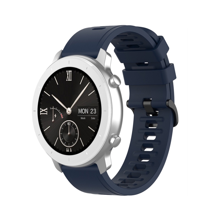 

For Amazfit GTR Silicone Smart Watch Replacement Strap Wristband, Size:20mm(Dark Blue)