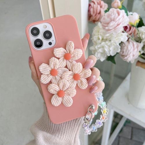 

Four Flowers Hand Strap Phone Case For iPhone 11 Pro Max(Begonia)