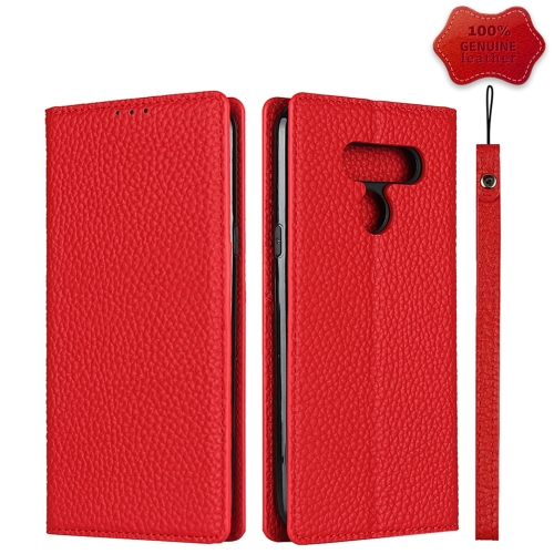 

For LG K50 Litchi Genuine Leather Phone Case(Red)