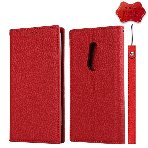 

For Fujitsu Arrows Be4 JP Version Litchi Texture Top Layer Cowhide Leather Phone Case(Red)