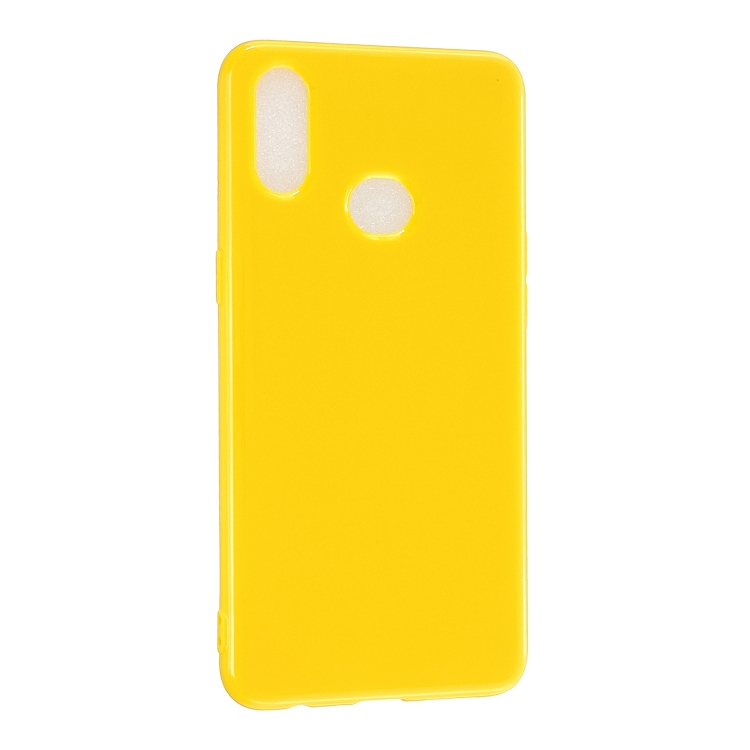 

For Galaxy A10s 2.0mm Thick TPU Candy Color Protective Case(Yellow)