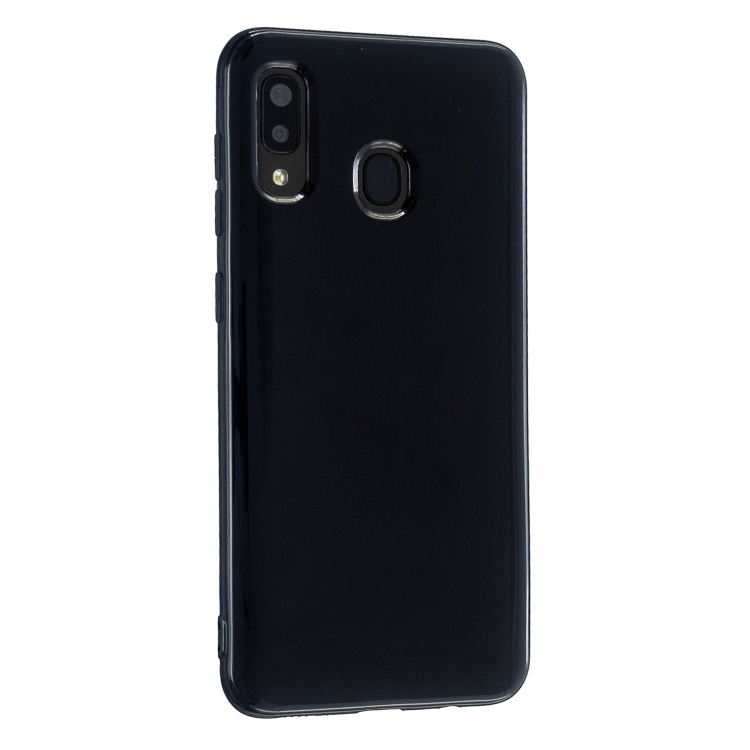 

For Galaxy A20e 2.0mm Thick TPU Candy Color Protective Case(Black)
