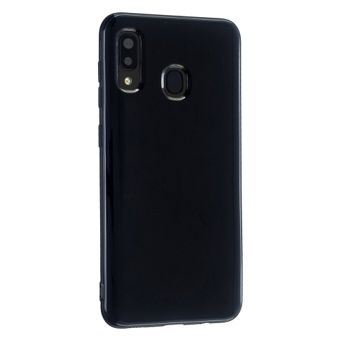 

For Galaxy A20s 2.0mm Thick TPU Candy Color Protective Case(Black)
