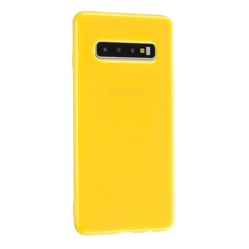 

For Galaxy S10 2.0mm Thick TPU Candy Color Protective Case(Yellow)