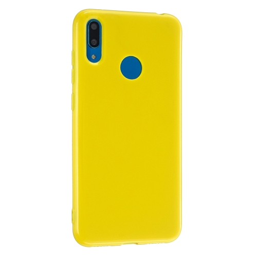 

For Huawei Y6 (2019) 2.0mm Thick TPU Candy Color Protective Case(Yellow)