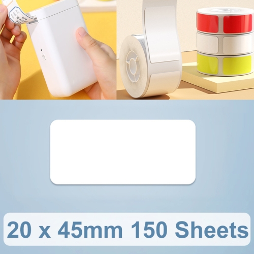 

20 x 45mm 150 Sheets Thermal Printing Label Paper Stickers For NiiMbot D101 / D11(White)