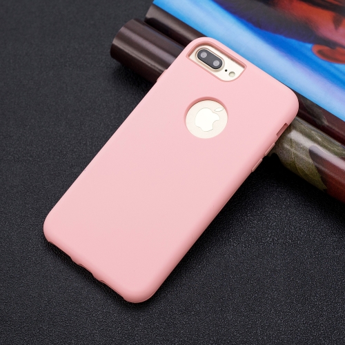 

For iPhone 8 Plus / 7 Plus 3 in 1 Shockproof PC + Silicon Case(Pink)