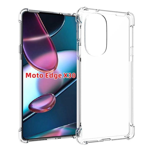 

For Motorola Moto Edge X30 Shockproof Non-slip Thickening TPU Phone Case(Transparent)