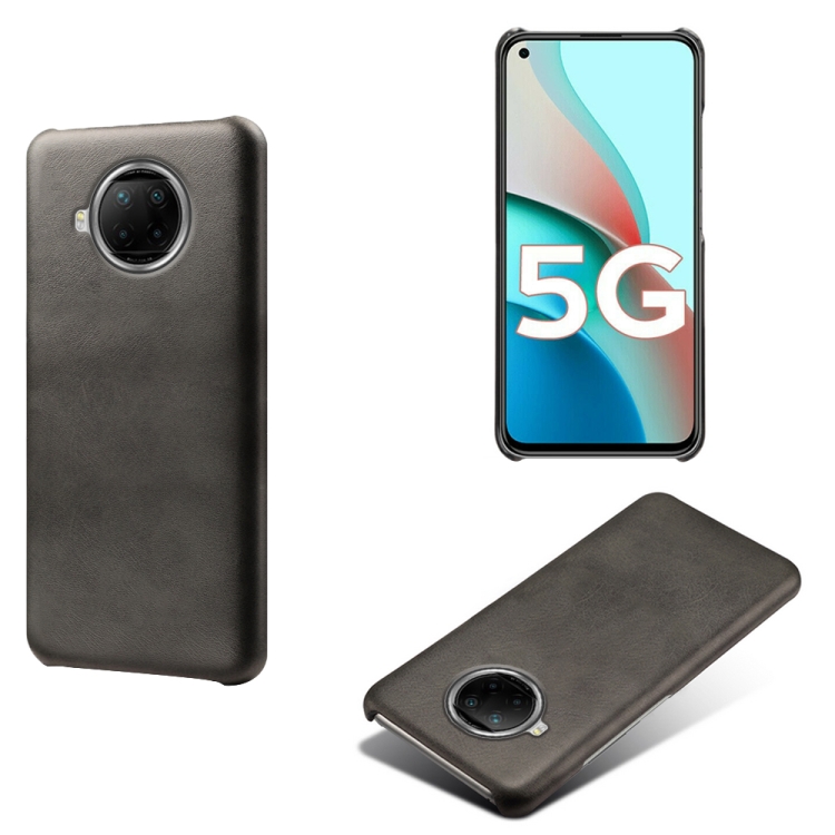 

For Xiaomi Redmi Note 9 Pro 5G Calf Texture PC + PU Phone Case(Black)