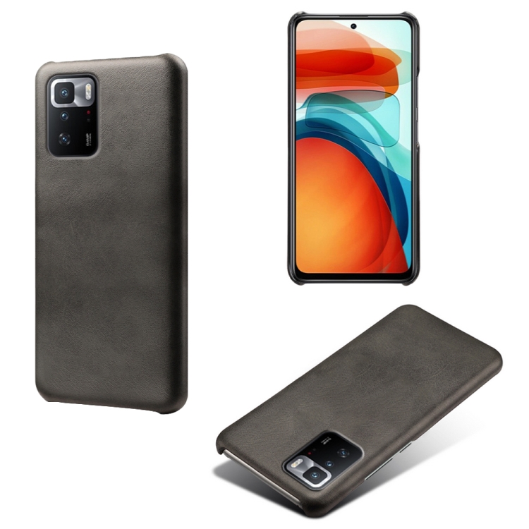

For Xiaomi Redmi Note 10 Pro 5G CN Version Calf Texture PC + PU Phone Case(Black)