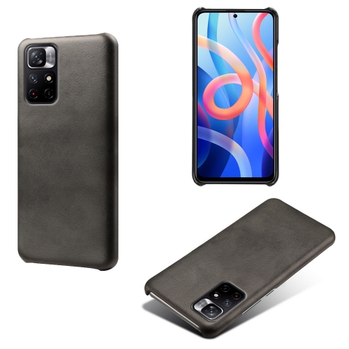 

For Xiaomi Redmi Note 11 5G Calf Texture PC + PU Phone Case(Black)