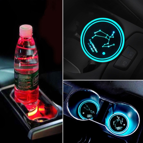 

2 PCS Car Constellation Series AcrylicColorful USB Charger Water Cup Groove LED Atmosphere Light(Sagittarius)