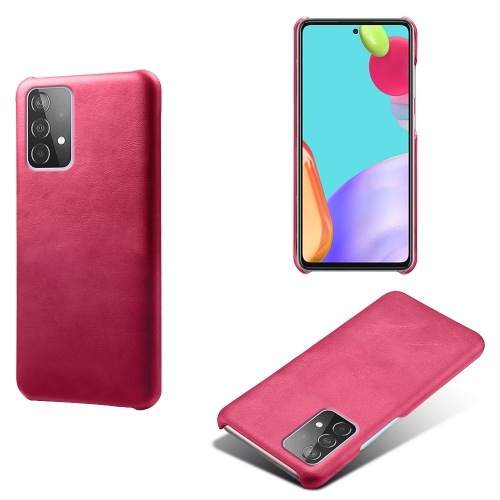 

Calf Texture PC + PU Phone Case For Samsung Galaxy A52 5G(Rose Red)
