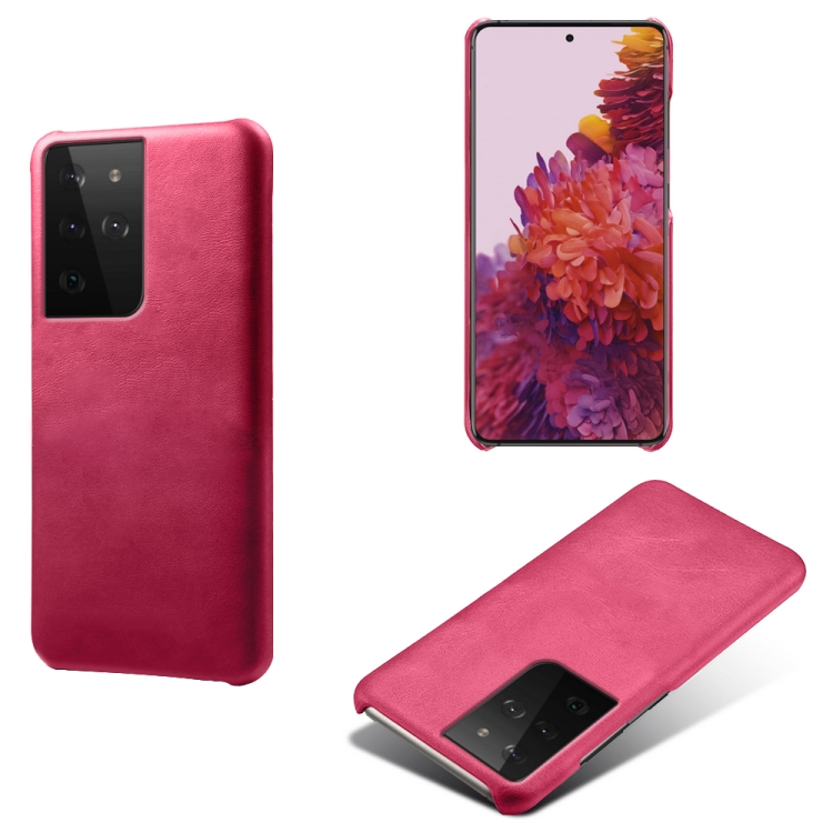 

Calf Texture PC + PU Phone Case For Samsung Galaxy S30 Ultra(Rose Red)