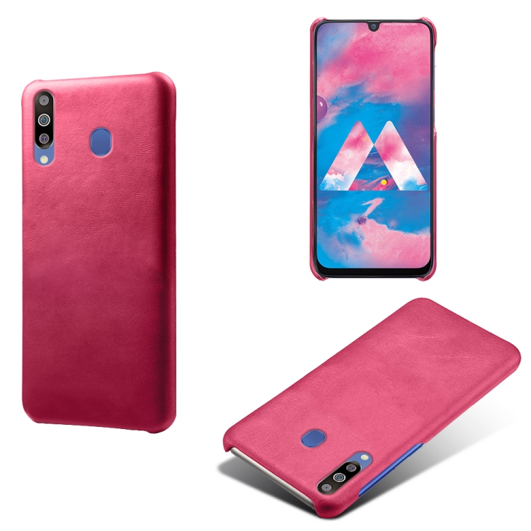 

Calf Texture PC + PU Phone Case For Samsung Galaxy A40S(Rose Red)
