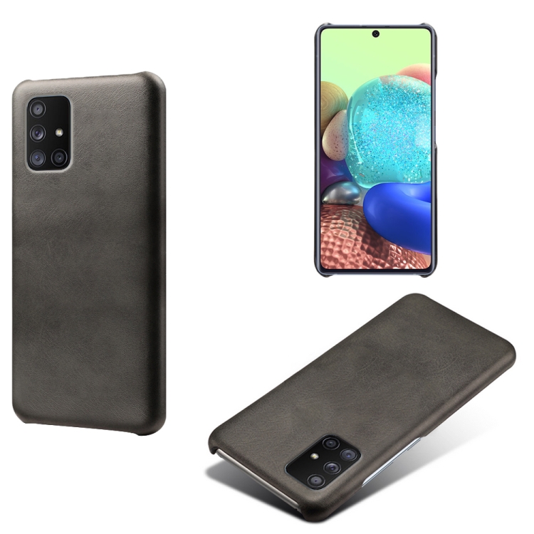 

Calf Texture PC + PU Phone Case For Samsung Galaxy A71 5G(Black)