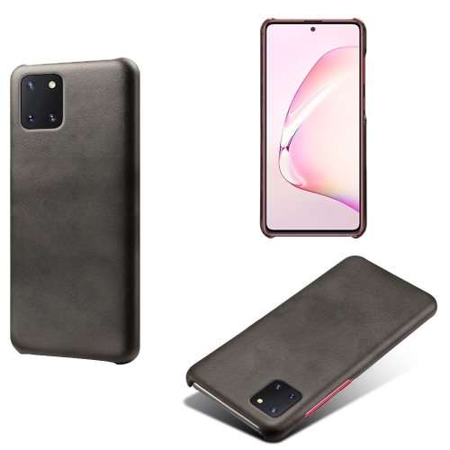 

For Samsung Galaxy Note10 Lite Calf Texture PC + PU Phone Case(Black)