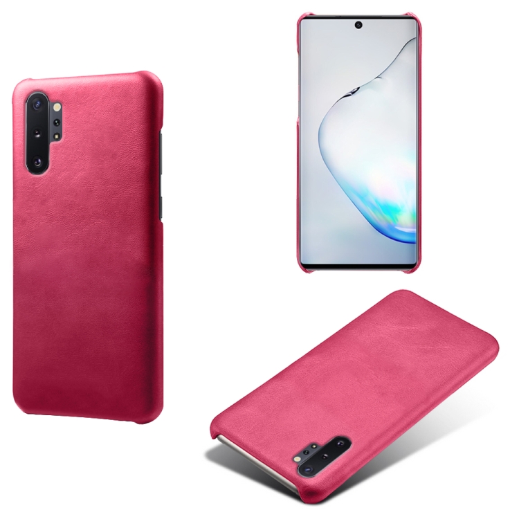 

For Samsung Galaxy Note10+ Calf Texture PC + PU Phone Case(Rose Red)