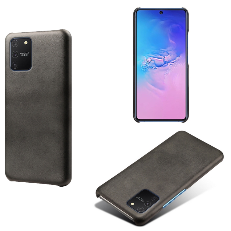 

For Samsung Galaxy S10 Lite Calf Texture PC + PU Phone Case(Black)