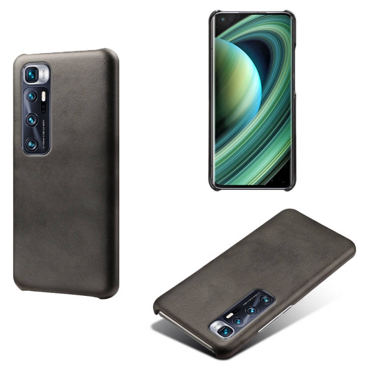 

For Xiaomi Mi 10 Ultra Calf Texture PC + PU Phone Case(Black)