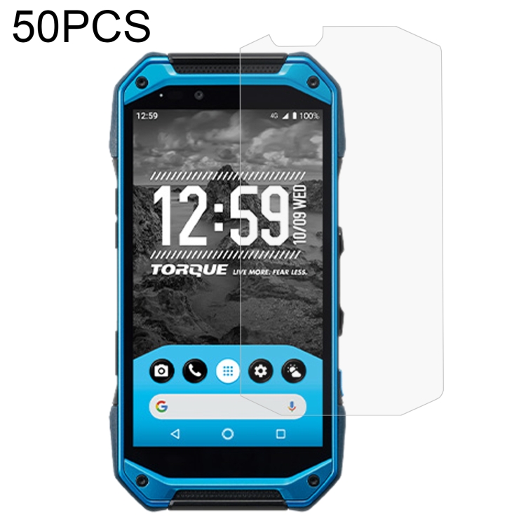 

50 PCS 0.26mm 9H 2.5D Tempered Glass Film For Kyocera Torque G04