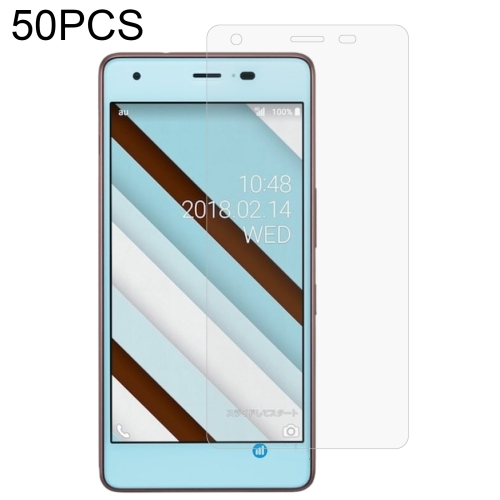 

50 PCS 0.26mm 9H 2.5D Tempered Glass Film For Kyocera Qua phone QZKyv44