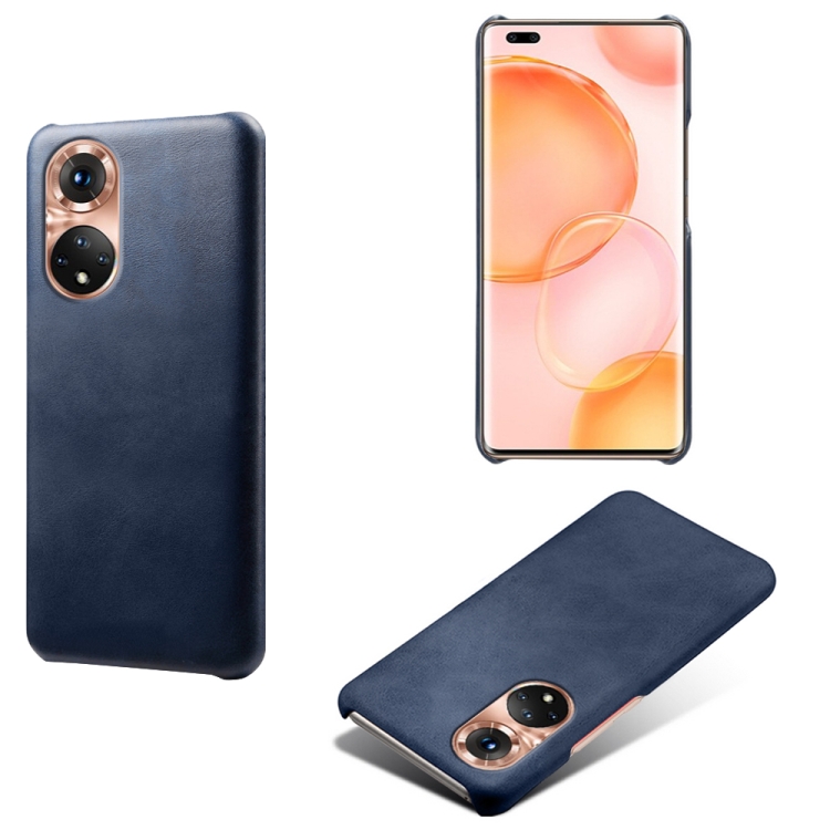 

For Honor 50 Pro Calf Texture PC + PU Phone Case(Blue)