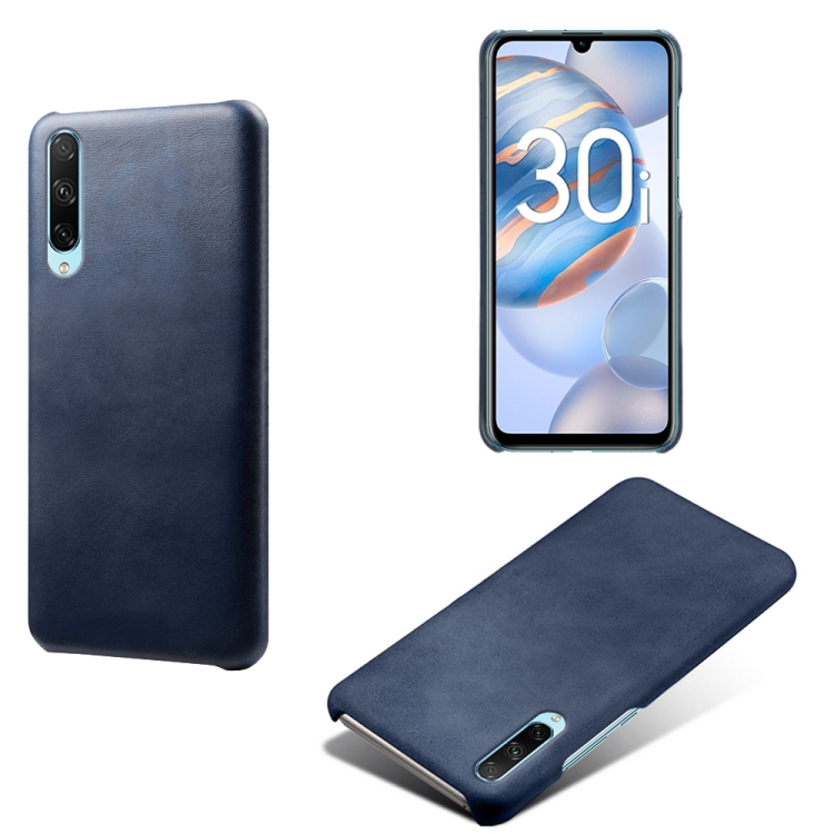 

For Honor 30i Calf Texture PC + PU Phone Case(Blue)