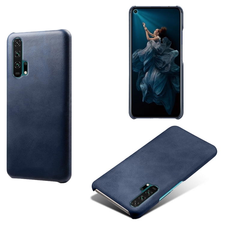 

For Honor 20 Pro Calf Texture PC + PU Phone Case(Blue)
