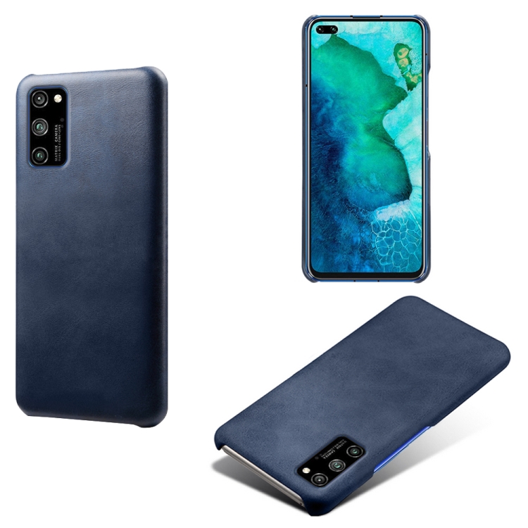 

For Honor V30 Pro Calf Texture PC + PU Phone Case(Blue)