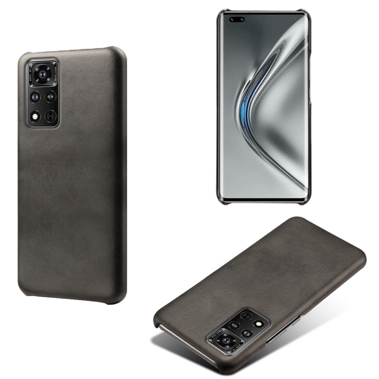 

For Honor V40 5G Calf Texture PC + PU Phone Case(Black)