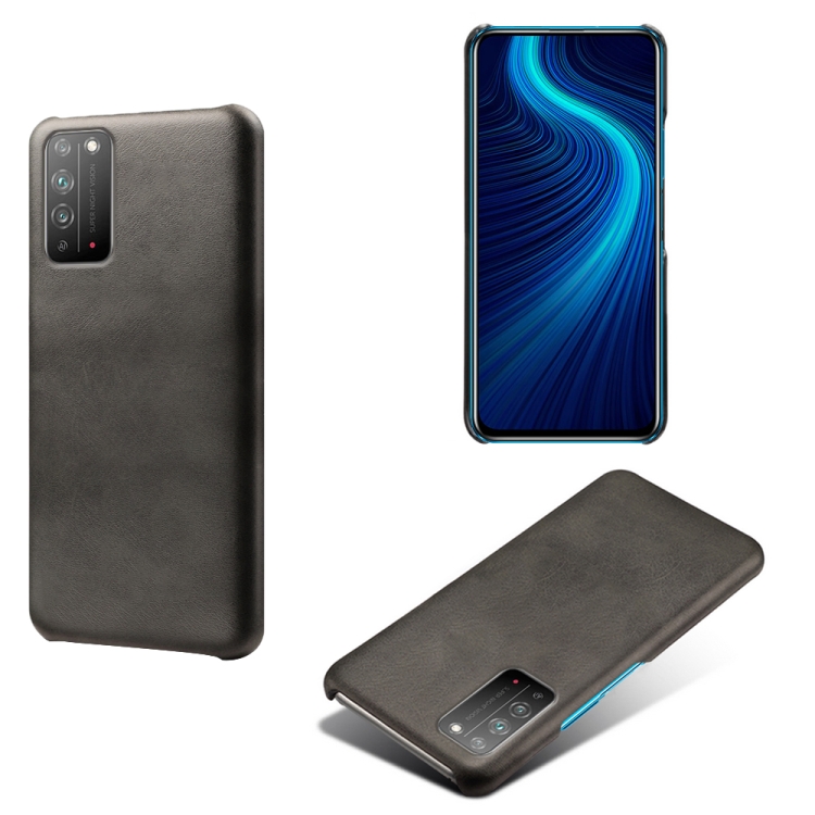 

For Honor X10 5G Calf Texture PC + PU Phone Case(Black)
