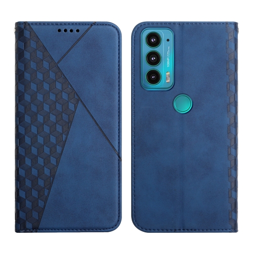 

For Motorola Edge 20 Skin Feel Magnetic Leather Phone Case(Blue)