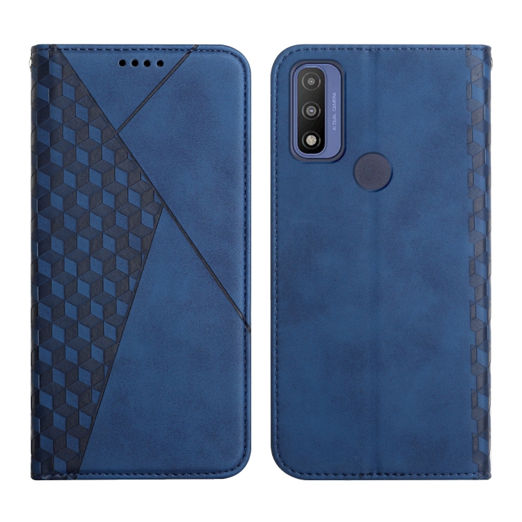 

For Motorola G Pure Skin Feel Magnetic Leather Phone Case(Blue)